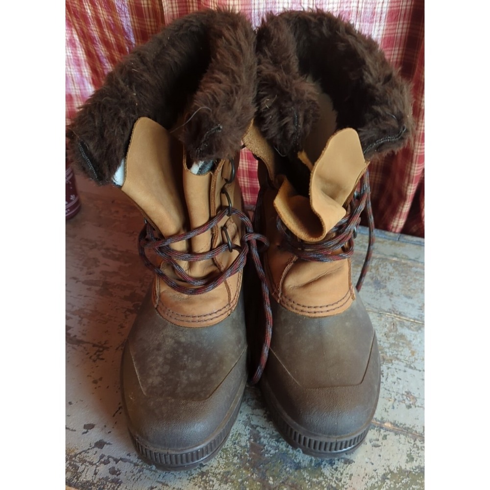 Sorel Badger Boots Woman's 11 Mid Calf Duck Boots Rubber &‎ Leather